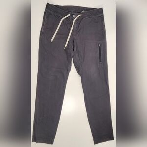 Vuori Men's Gray Organic Cotton Drawstring Jogger‎ Pants Size Large Casual